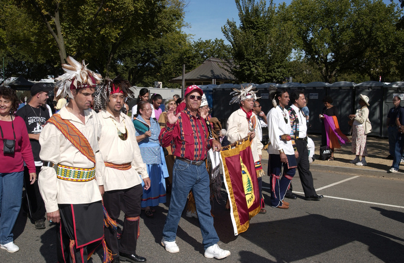 Washington: One of the many Indian Nations marching to celebrate the opening...