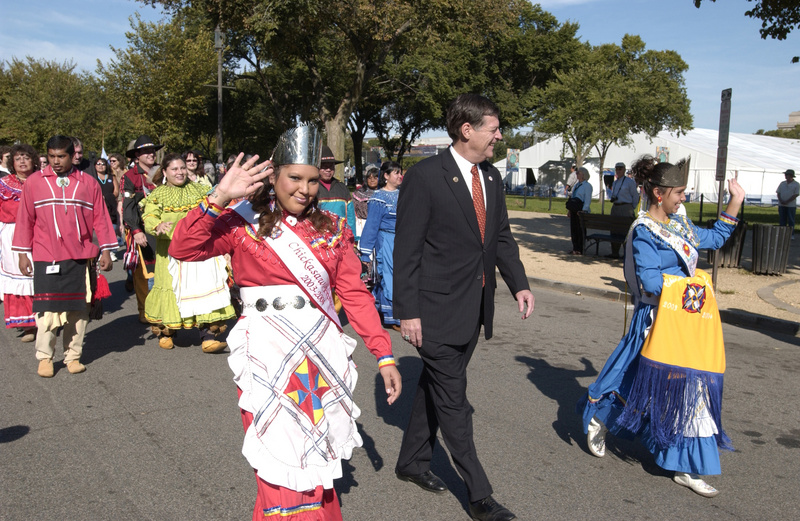 Washington: Chickasaw Nation. One of the many Indian Nations marching...