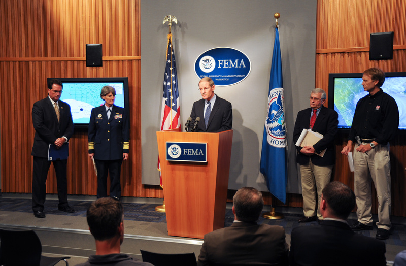 Washington: FEMA Deputy Administrator Harvey Johnson is at the podium...