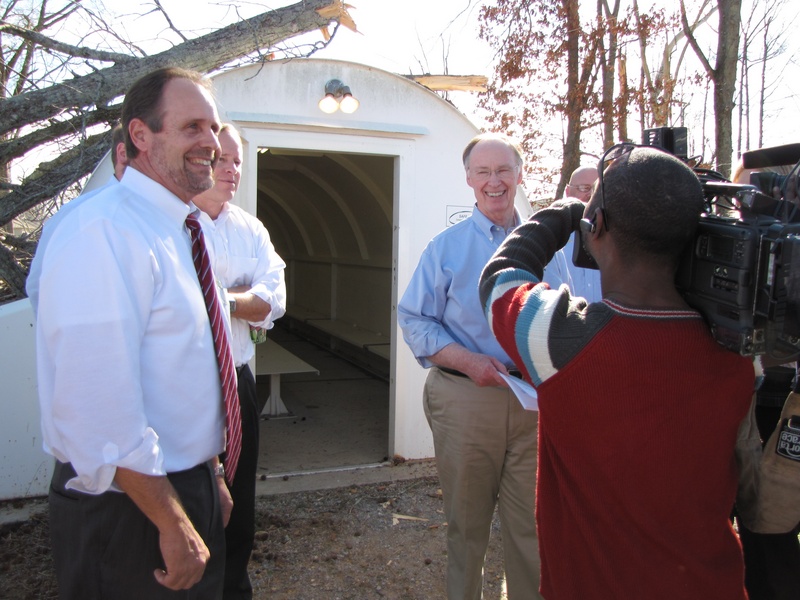 funded Maplesville community storm shelter that housed more than 100 people...