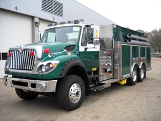 The Barnstead fire department purchased a brand new, metallic green fire...