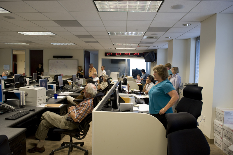 Oakland: Staff of the FEMA Region IX Regional Response Coordination Center...