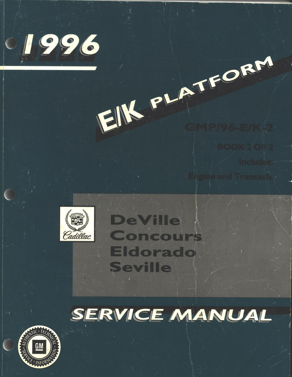 1996 Cadillac Deville Owners Manual Cadillac motors