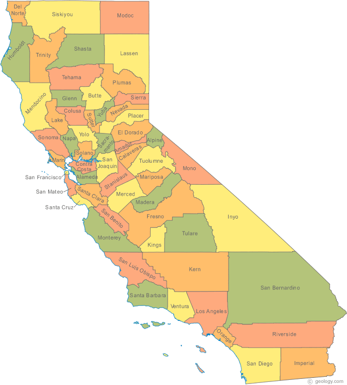 counties in california presentment