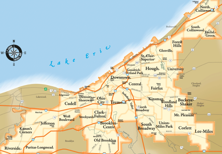 Cleveland map
