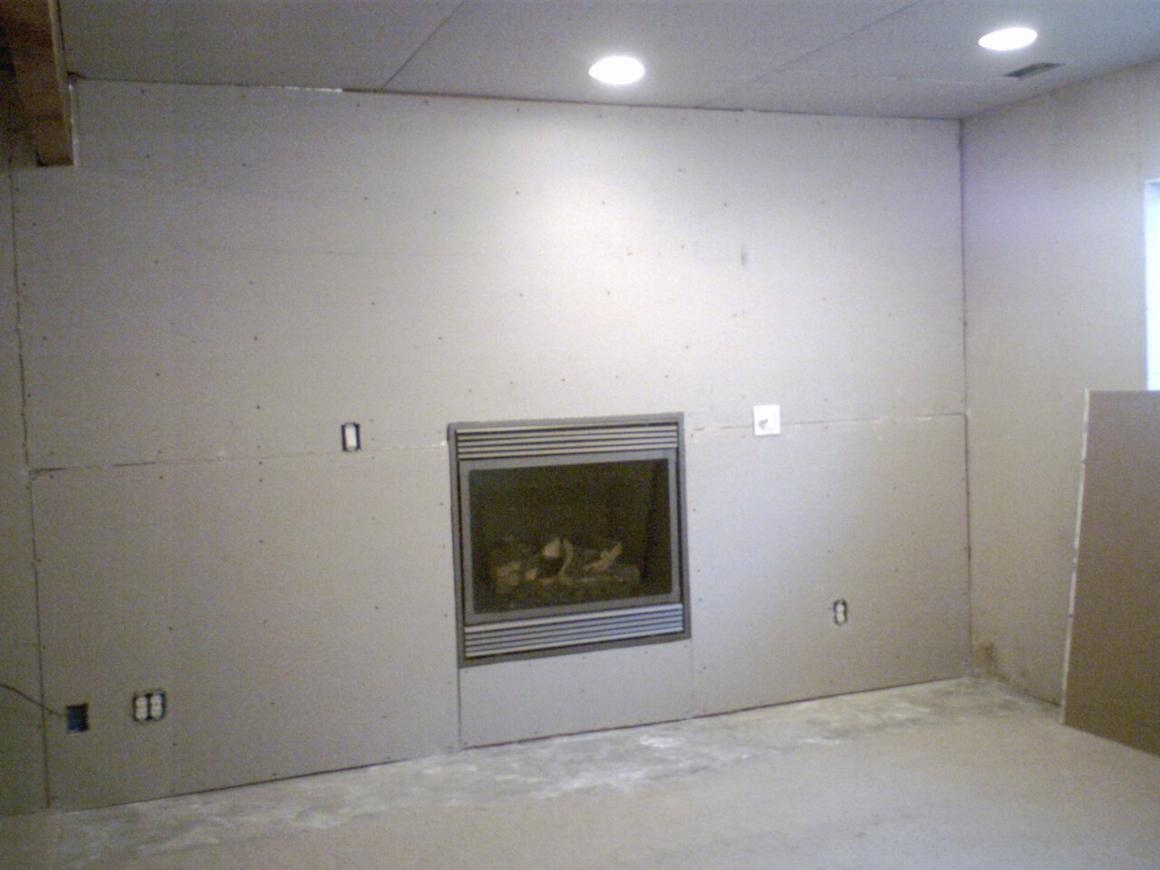 drywall fireplace