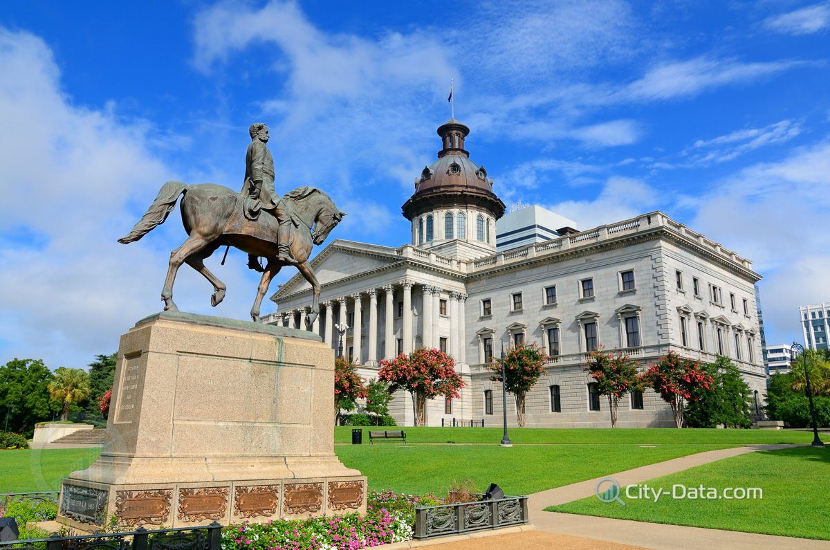 The south carolina state house in columbia