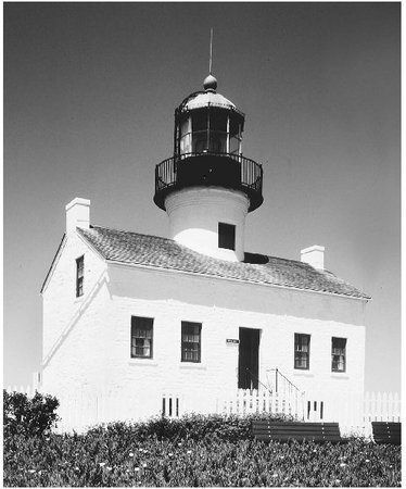 Point Loma lighthouse rests at Cabrillo National Monument, which commemorates the site where California was discovered.