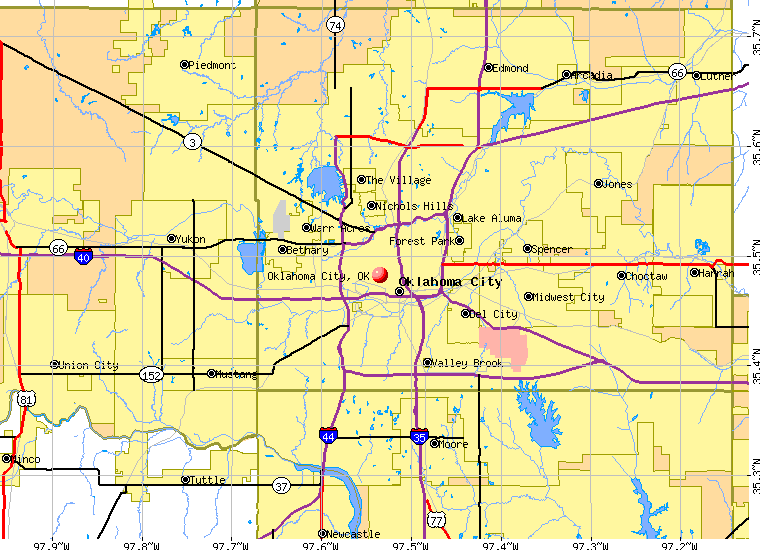 map of oklahoma city