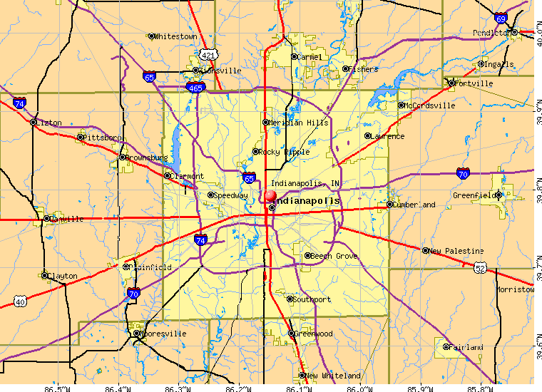 Indianapolis city map