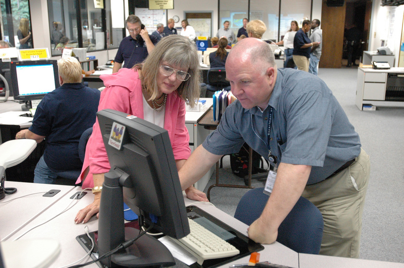 Atlanta: FEMA Region IV staff working in the Regional Response Coordination...