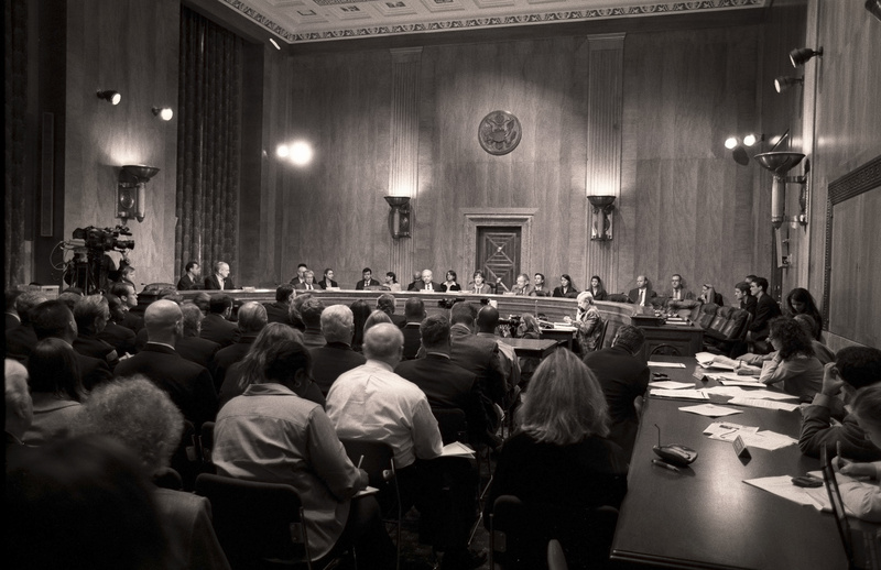 Washington: Senate Hearing Chamber and R. David Paulison at his confirmation...