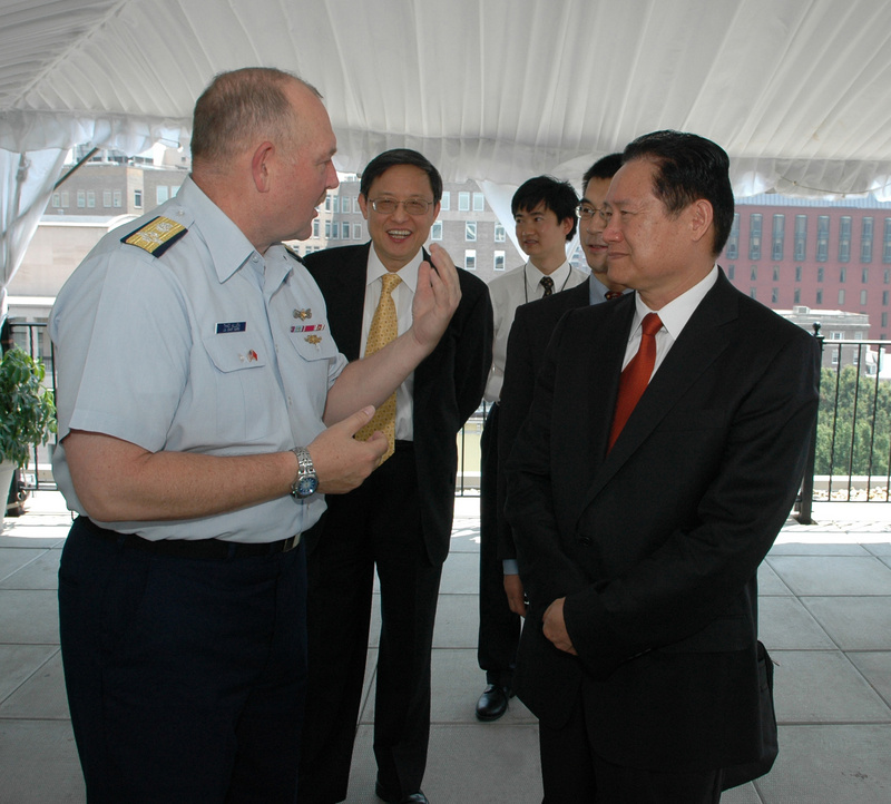 Washington: Admiral Allen speaks with Minister ZhouYongkang, State Councilor;...