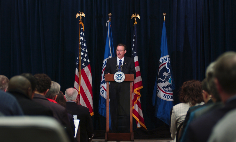 Washington: R. David Paulison talks about the reorganization of FEMA at...