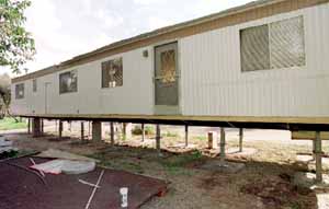 FEMA Hazard Mitgation.  Properly installing blocks beneath mobile homes...