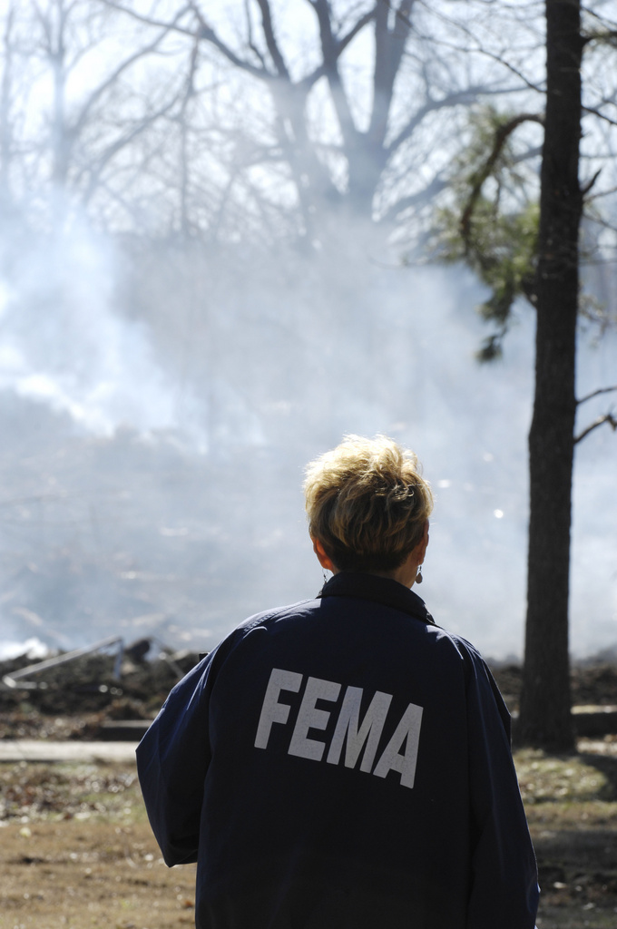 Atkins: FEMA Community Relations representatives provide information to...