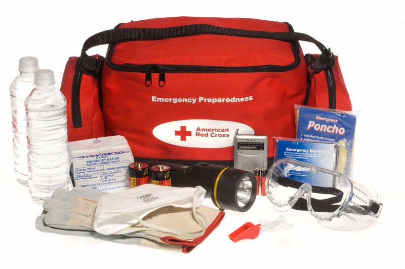 Washington: A Red Cross &quot;ready to go&quot; preparedness kit showing...