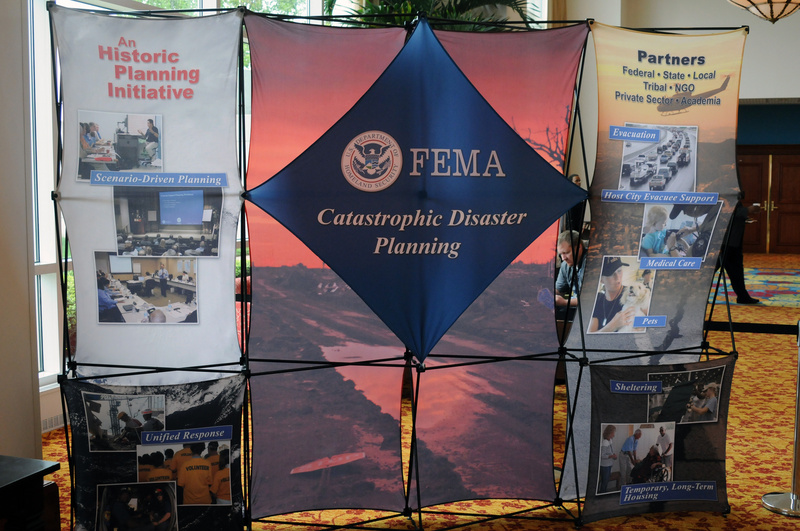 Atlanta: This FEMA visual display greets operational and planning personnel...