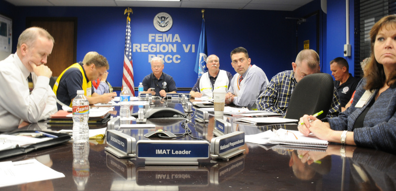 Denton: FEMA Region VI staff in the Regional Response Coordination Center...