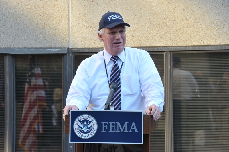 Washington: FEMA Deputy Administrator Rich Serino speaks with FEMA employees...