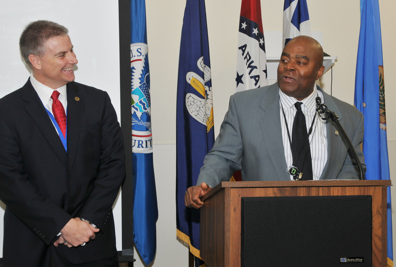 Denton: Tony Robinson (L)new Deputy Regional Administrator, and Tony Russell...