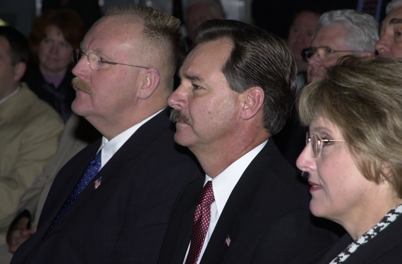 FEMA Director Joe Allbaugh and newly appointed U.S. Fire Administrator...