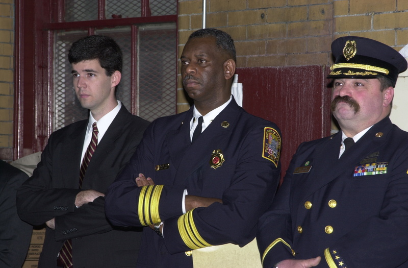 DC Fire Cheif, Ronnie Few was at the swearing in of R. David Paulison...