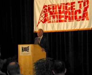 Washington: Former President Jimmy Carter addresses the National Association...
