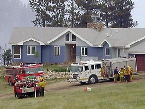 Loveland: Denver fire companies save homes from fires in the mountains...