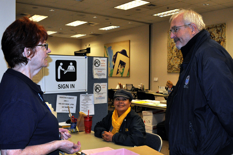 Applicant Services Specialists at the Bridgeport Disaster Recovery Center...