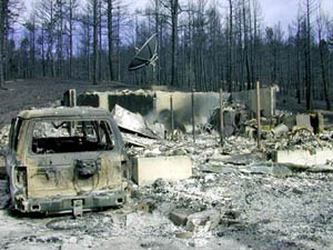 Loveland: Homes and property destroyed by the fire. Photo by Andrea Booher/FEMA...
