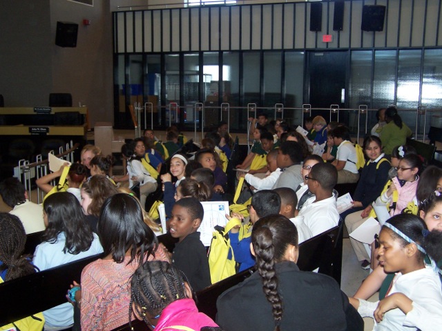 Over 130 fifth grade students from Bridgeport&#39;s public schools were...