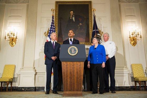 Washington: President Barack Obama delivers remarks on the ongoing response...