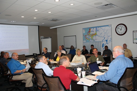 Members of the Manatee County Florida Emergency Management community participate...