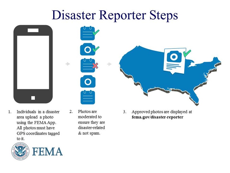 Washington: A graphic describing the Disaster Reporter feature in the...