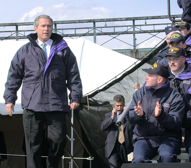 President Bush attends a United States Coast Guard event in Philadelphia....