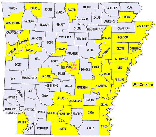 Dry Counties More Facts. (Little Rock, Conway sales, lawyers, houses