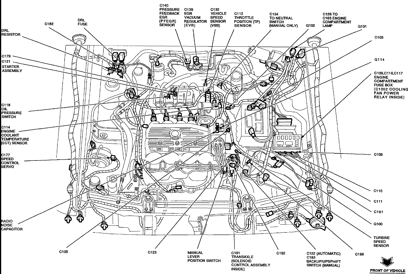 Diagram of 1999 ford escort engine