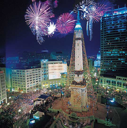 Monument Circle in Downtown Indianapolis