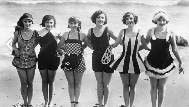 vintage beach photos before the bikini was popular (cut, light, fashion ...