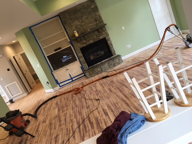 non-stained red oak floor (hardwood floor, Wainscoting, colored 