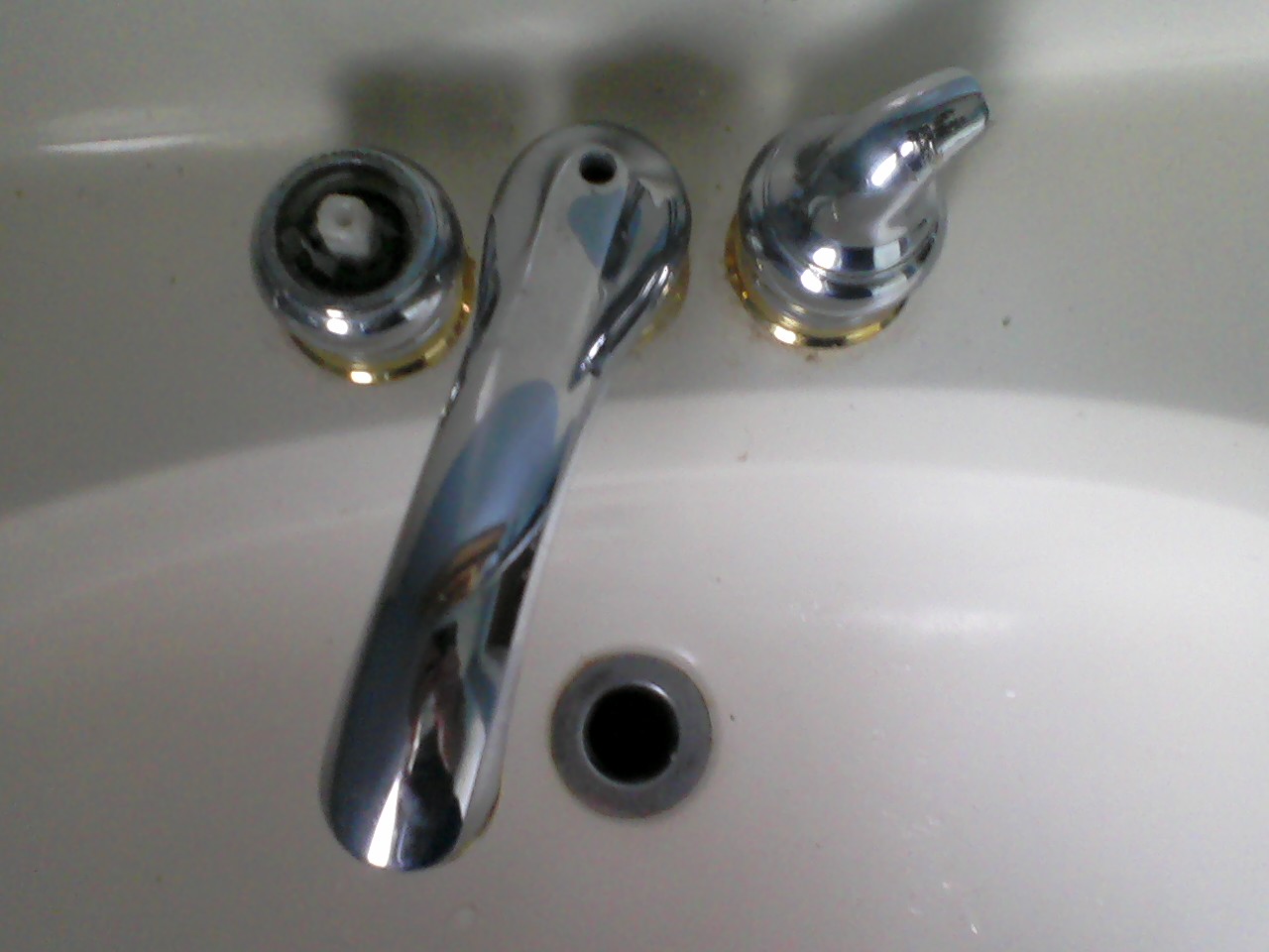 Help I Can T Remove My Old Bathroom Faucet Appliance Cabinet