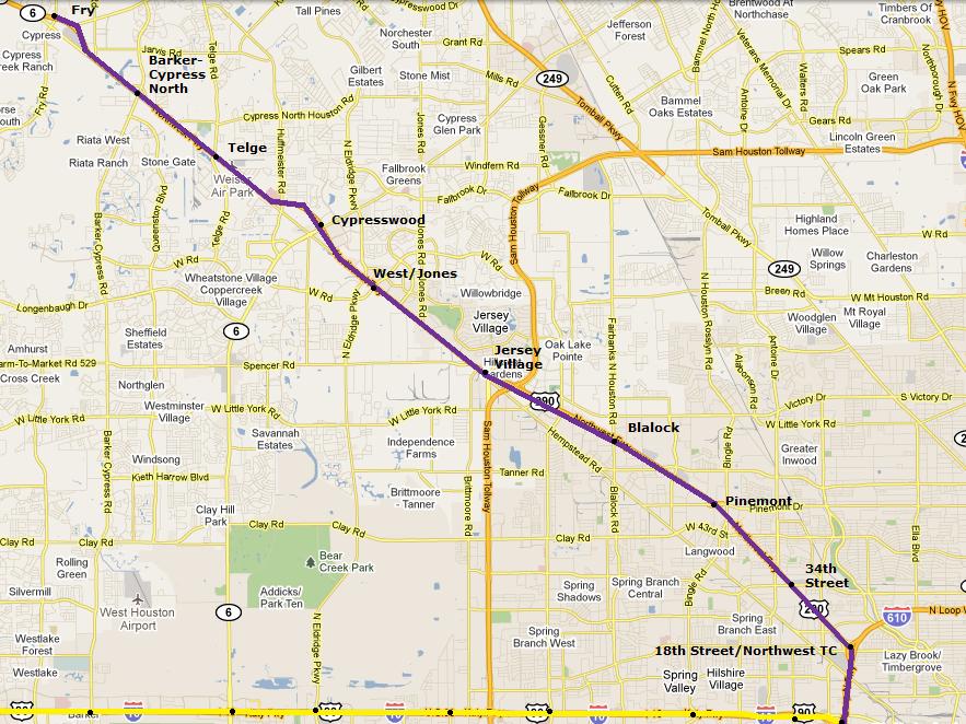 Houston Metro 1980s Heavy Rail Plan (Missouri City, Katy: apartments ...