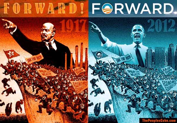 obama communistforward poster