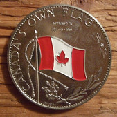 CANADA'S OWN FLAG CENTENNIAL MEDALLION 1967 a