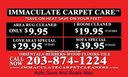 Immaculate Carpet Care 19.95+Per.Rm.Clean!