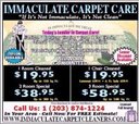 Immaculate Carpet Care 19.95+Per.Rm.Clean!