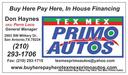 Usedcars SanAntonio buyherepayhere Tex-mex Primo Autos