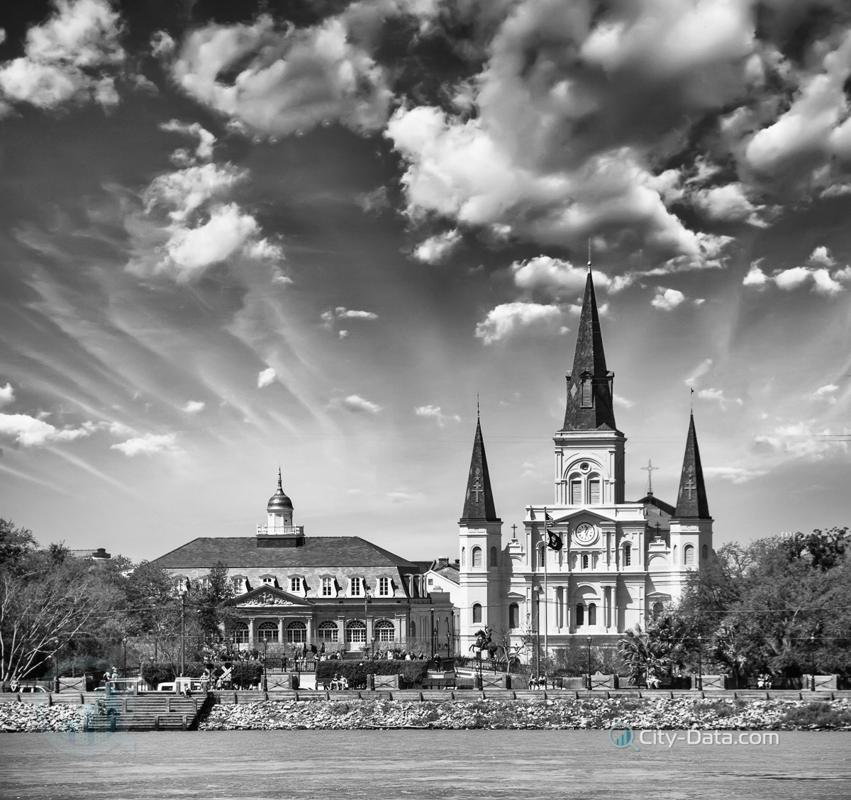 Cathedral in blac and white