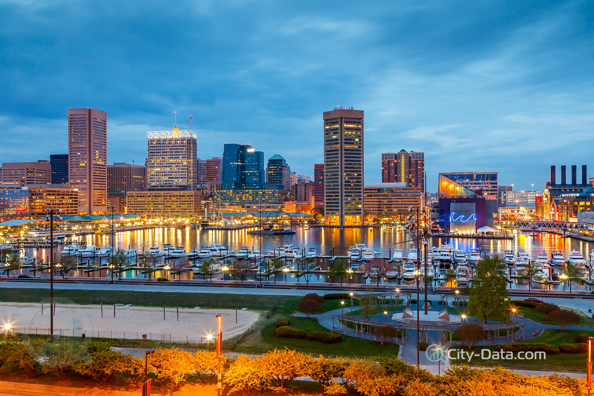 Baltimore at night